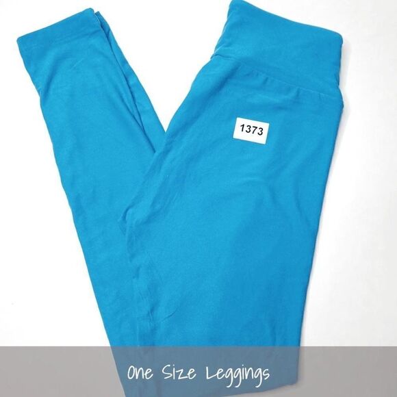 LuLaRoe OS Solid Leggings Blue NEW - Picture 1 of 1
